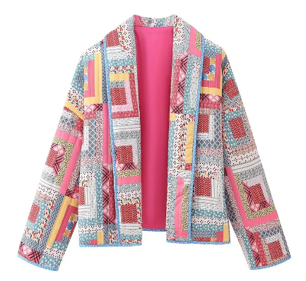 Amazing Fresh Multi Colored Quilted Jacket